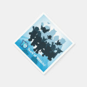 10年のWebkinzシルエット スタンダードカクテルナプキン (角)