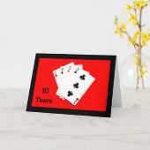 10年は大きな出来事！記念カード カード (黄色い花)