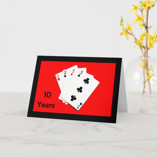 10年は大きな出来事!記念カード カード (黄色い花)