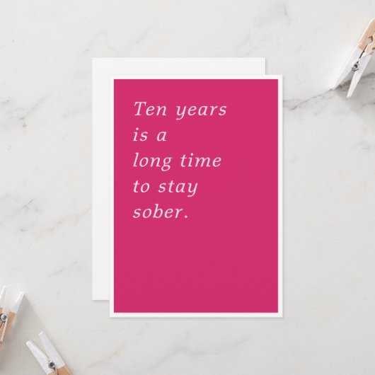 10年は長い時間 カード (正面/裏面インサイチュ)