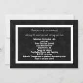 10年ぶりの同窓会 黒い黒板 招待状 (裏面)