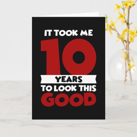 10年もかけてこの良い10誕生日 カード (黄色い花)