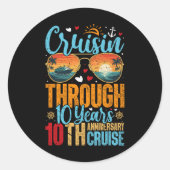 10年を駆け抜けて 10周年記念 結婚式 ラウンドシール (正面)