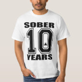 10年を黒くします白、オウムのロゴの起源で…落ち着かせて下さい Tシャツ (正面)