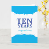 10年カスタム勤続記念カード カード (黄色い花)