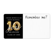 10年クラス懇親会名タグ覚えている ラベル (正面)