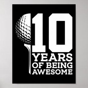 10年ゴルフ素晴らし10誕生日1 ポスター