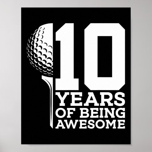 10年ゴルフ素晴らし10誕生日1 ポスター (正面)