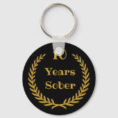 10年ソバーキーチェーン中毒の回復 キーホルダー (正面)