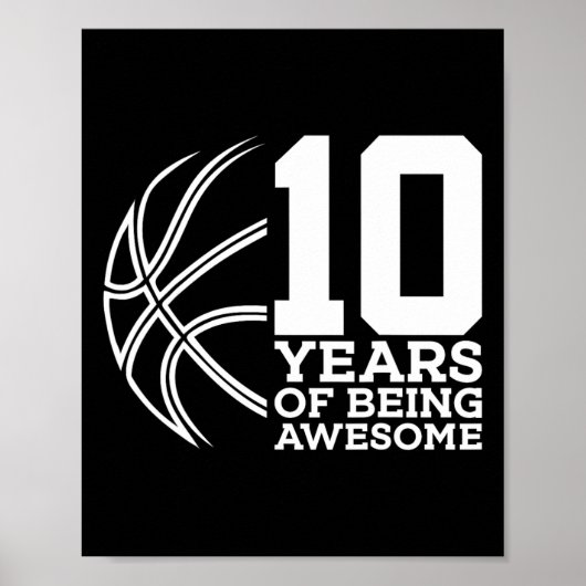 10年バスケットボール素晴らし10誕生日 ポスター (正面)