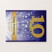 10年リカバリ記念日はっきりした数値 ジグソーパズル (横)