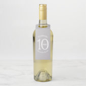 10年企業の記念パーティーメタリックルック ボトルネックタグ (ボトル)