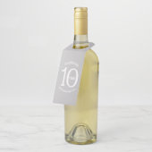 10年企業の記念パーティーメタリックルック ボトルネックタグ (アングル)