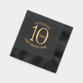 10年企業の記念パーティー 箔ナプキン (左)