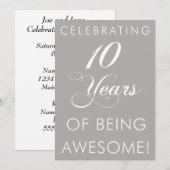 10年分の素晴らしさを祝おう 招待状 (正面/裏面)