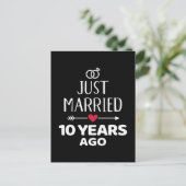 10年前に結婚しました 結婚10周年 ポストカード (スタンド正面)