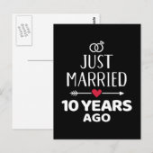 10年前に結婚しました 結婚10周年 ポストカード (正面/裏面)