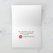 10年勤続記念日サークル カード (内部)