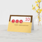 10年勤続記念日サークル カード (黄色い花)