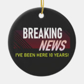 10年勤続記念10回目の従業員ギフト セラミックオーナメント (正面)