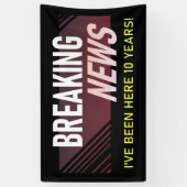 10年勤続10周年社員パーティー 横断幕 (縦)