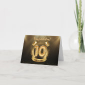 10年従業員マイルストーン周年記念カード 招待状 (正面)