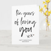 10年愛するアニバーサリーギフト妻の夫 カード (黄色い花)