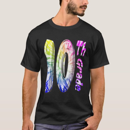 10年生T型ハロー10年生スクワッドバックおもしろい Tシャツ (正面)