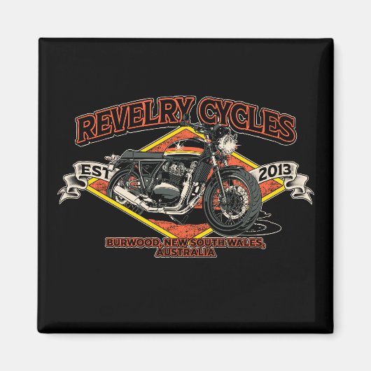 10年祝のRevelry Cycles Magnet マグネット (正面)