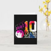 10年素晴らしボーリング10誕生日 カード (黄色い花)
