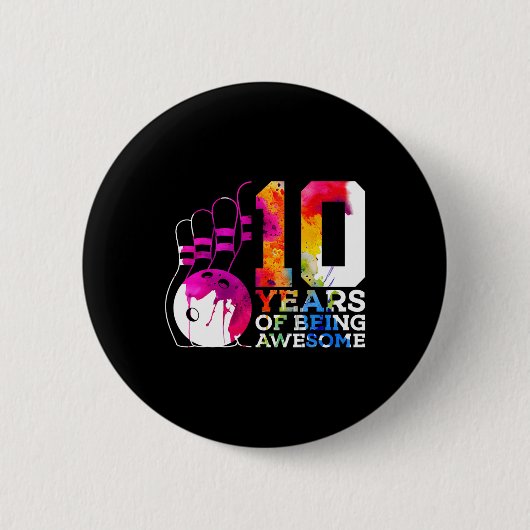 10年素晴らしボーリング10誕生日 缶バッジ (正面)