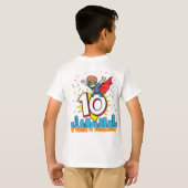 10年素晴らし!-はっきりした漫画スタイル Tシャツ (裏面フル)