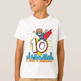 10年素晴らし!-はっきりした漫画スタイル Tシャツ