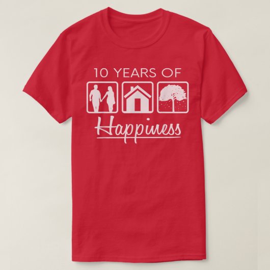 10年結婚した間10世1483結婚年 Tシャツ (デザイン正面)