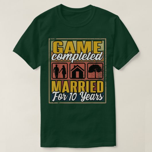 10年結婚した間10代結婚目 Tシャツ (デザイン正面)