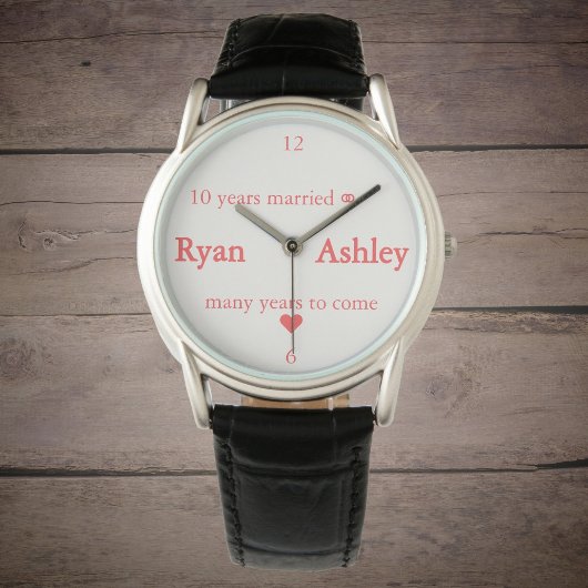10年結婚した⚭（名前あり） 腕時計