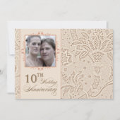 10年結婚記念撮影ヴィンテージ 招待状 (正面)