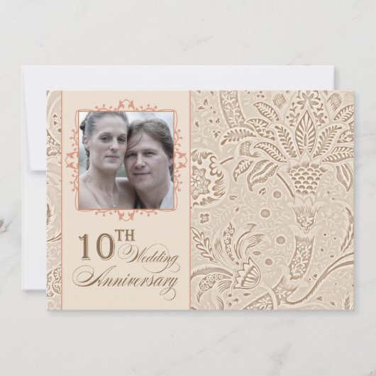 10年結婚記念撮影ヴィンテージ 招待状 (正面)