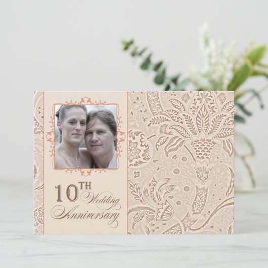 10年結婚記念撮影ヴィンテージ 招待状 (スタンド正面)