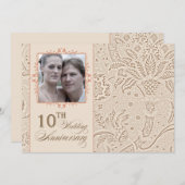 10年結婚記念撮影ヴィンテージ 招待状 (正面/裏面)