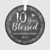 10年賛美結婚記念オーナメント オーナメント (裏面)