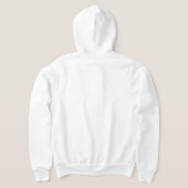 10年間のロゴジッパー付きフード付きスウェットシャツ(ユニセックス) パーカ (レイダウン裏面)