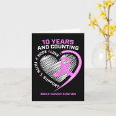 10年間の乳がん生存者の女性への贈り物 カード (黄色い花)