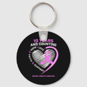 10年間の乳がん生存者の女性への贈り物 キーホルダー (正面)
