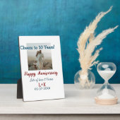 10年間の幸せな結婚生活に乾杯！記念に写真を投稿しよう フォトプラーク (側面)