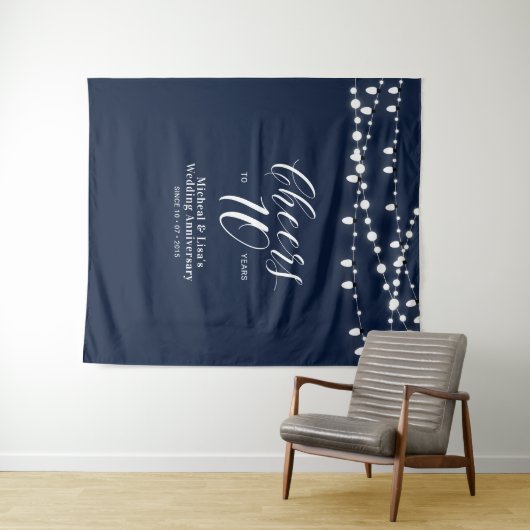 10年間の海軍生活と10周年おめでとう タペストリー (インサイチュ(横))