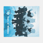 10年間のWebkinzのシルエット フリースブランケット (正面(横))