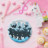 10年間のWebkinzのシルエット ペーパープレート (パーティー)