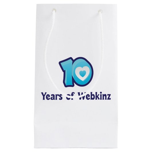10年間のWebkinzのロゴ スモールペーパーバッグ (正面)