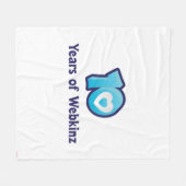 10年間のWebkinzのロゴ フリースブランケット (正面(横))